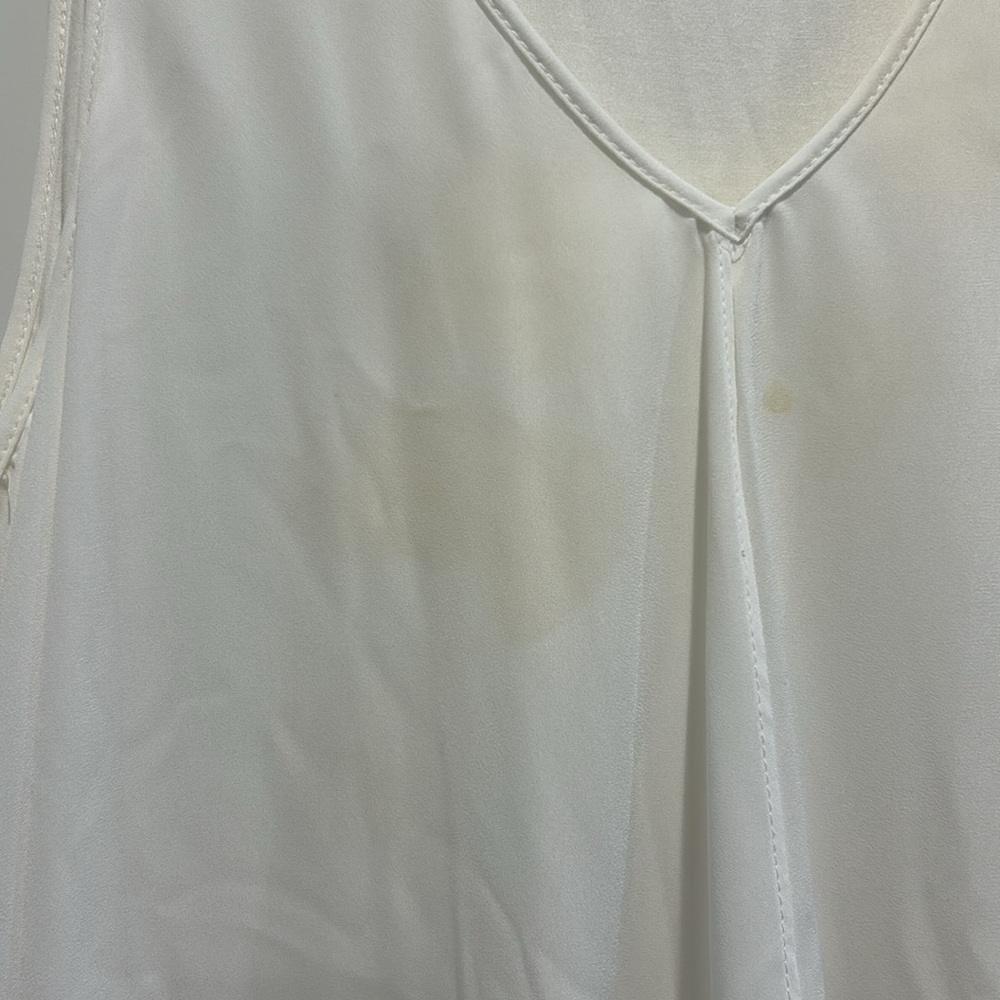 Green Envelope White Flutter Sleeve Tank Top - Picture 9 of 11